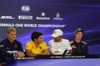 GP STATI UNITI, 19.10.2017 - Conferenza Stampa, (L-R) Marcus Ericsson (SUE) Sauber C36, Carlos Sainz Jr (ESP) Renault Sport F1 Team RS17, Lewis Hamilton (GBR) Mercedes AMG F1 W08 e Brendon Hartley (NZL) Scuderia Toro Rosso STR12